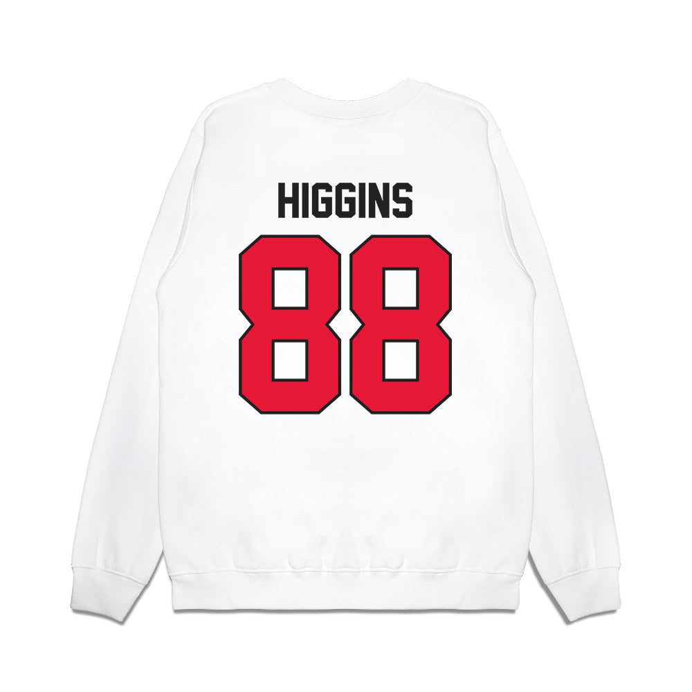 Rutgers - NCAA Football : Mike Higgins - Vintage Helmet Premium Crewneck Sweatshirt-1