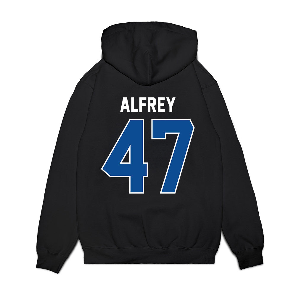 BYU - NCAA Football : Berkley Alfrey - Vintage Helmet Premium Hooded Sweatshirt-1
