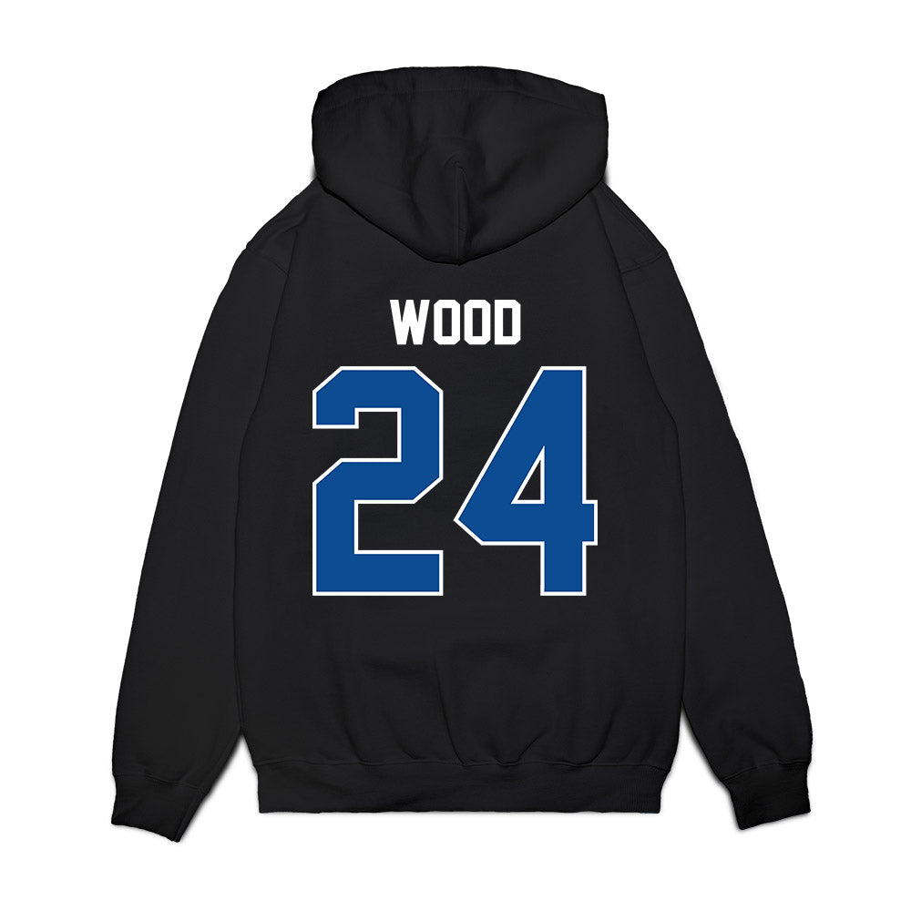 BYU - NCAA Football : Ethan Wood - Vintage Helmet Premium Hooded Sweatshirt-1