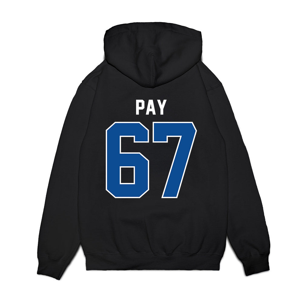 BYU - NCAA Football : Trevor Pay - Vintage Helmet Premium Hooded Sweatshirt-1