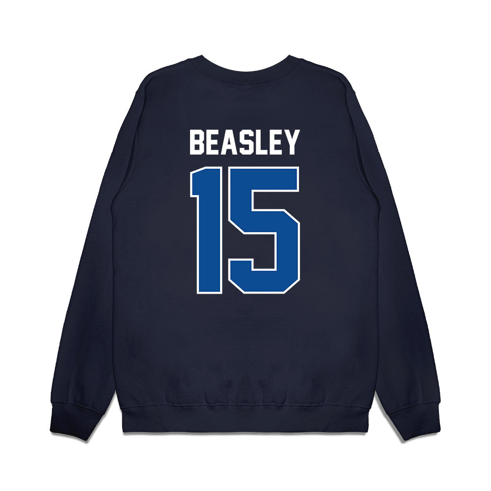 BYU - NCAA Football : Tayvion Beasley - Vintage Helmet Premium Crewneck Sweatshirt-1
