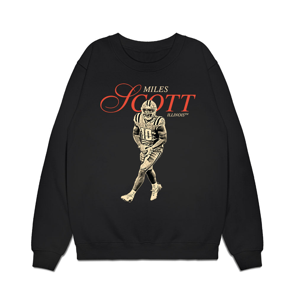 Illinois - NCAA Football : Miles Scott - Legacy Premium Crewneck Sweatshirt-0