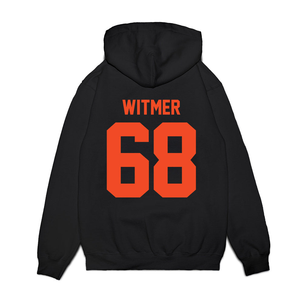 Virginia - NCAA Football : Jack Witmer - Vintage Helmet Premium Hooded Sweatshirt-1