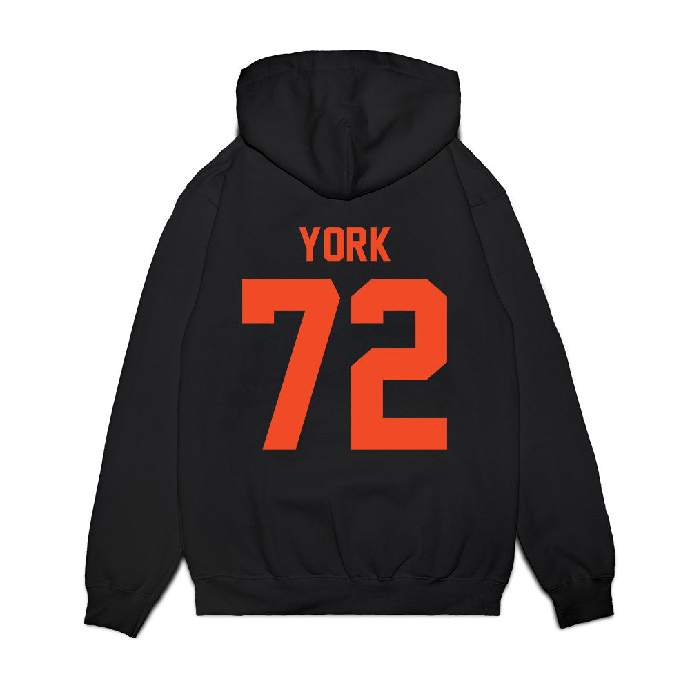 Virginia - NCAA Football : Ben York - Vintage Helmet Premium Hooded Sweatshirt-1