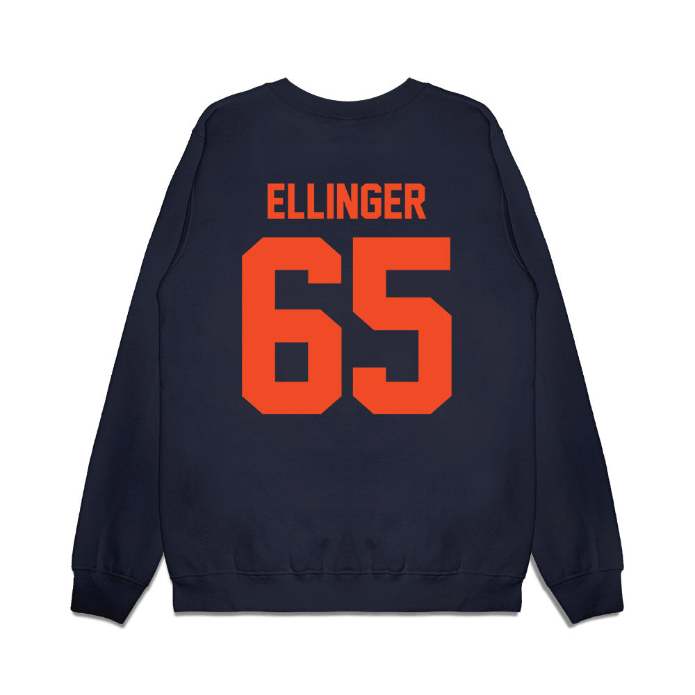 Virginia - NCAA Football : Grant Ellinger - Vintage Helmet Premium Crewneck Sweatshirt-1