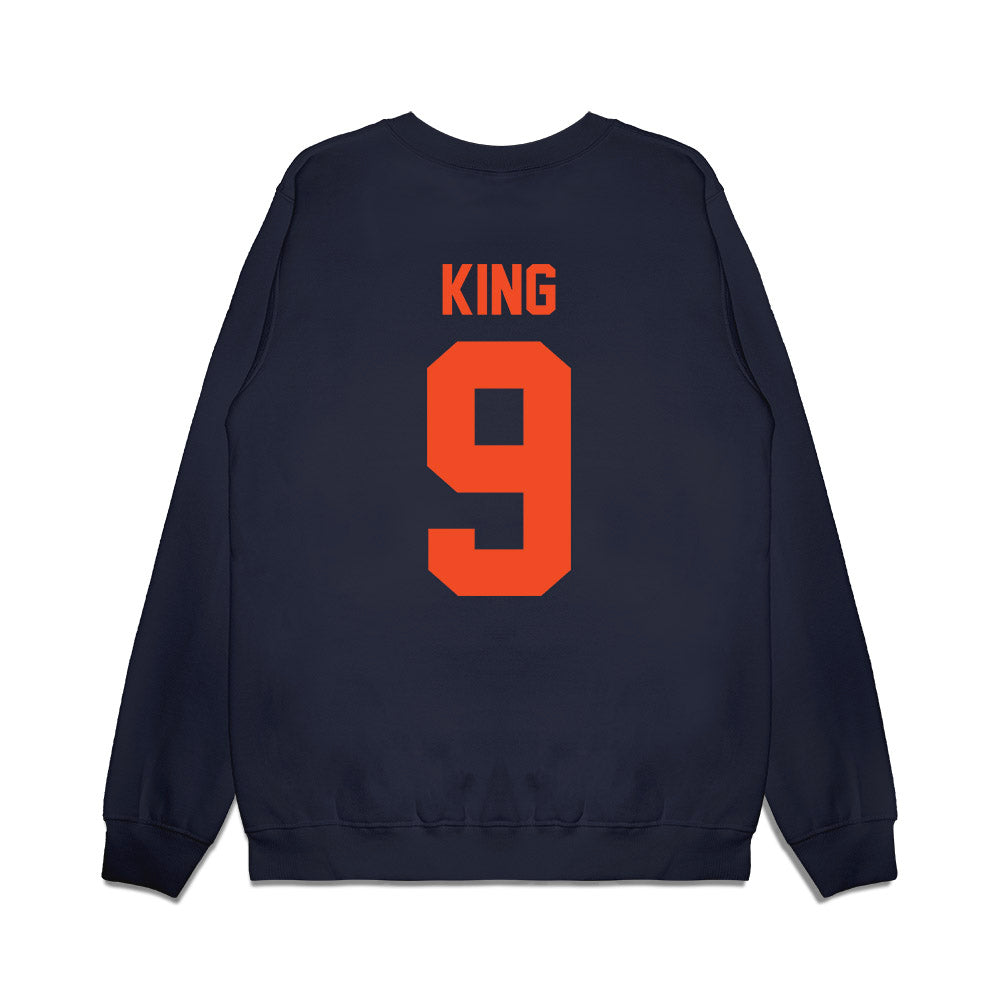 Virginia - NCAA Football : Coen King - Vintage Helmet Premium Crewneck Sweatshirt-1