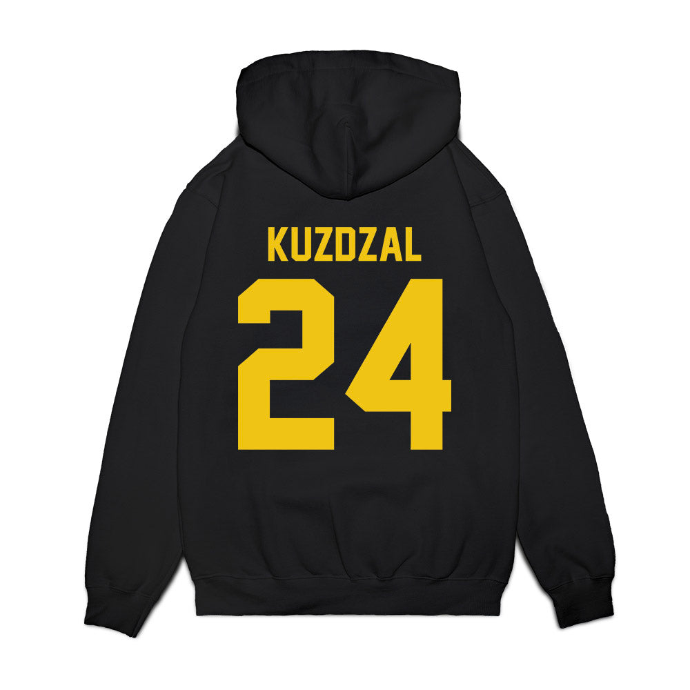 Michigan - NCAA Football : Bryson Kuzdzal - Vintage Helmet Premium Hooded Sweatshirt-1