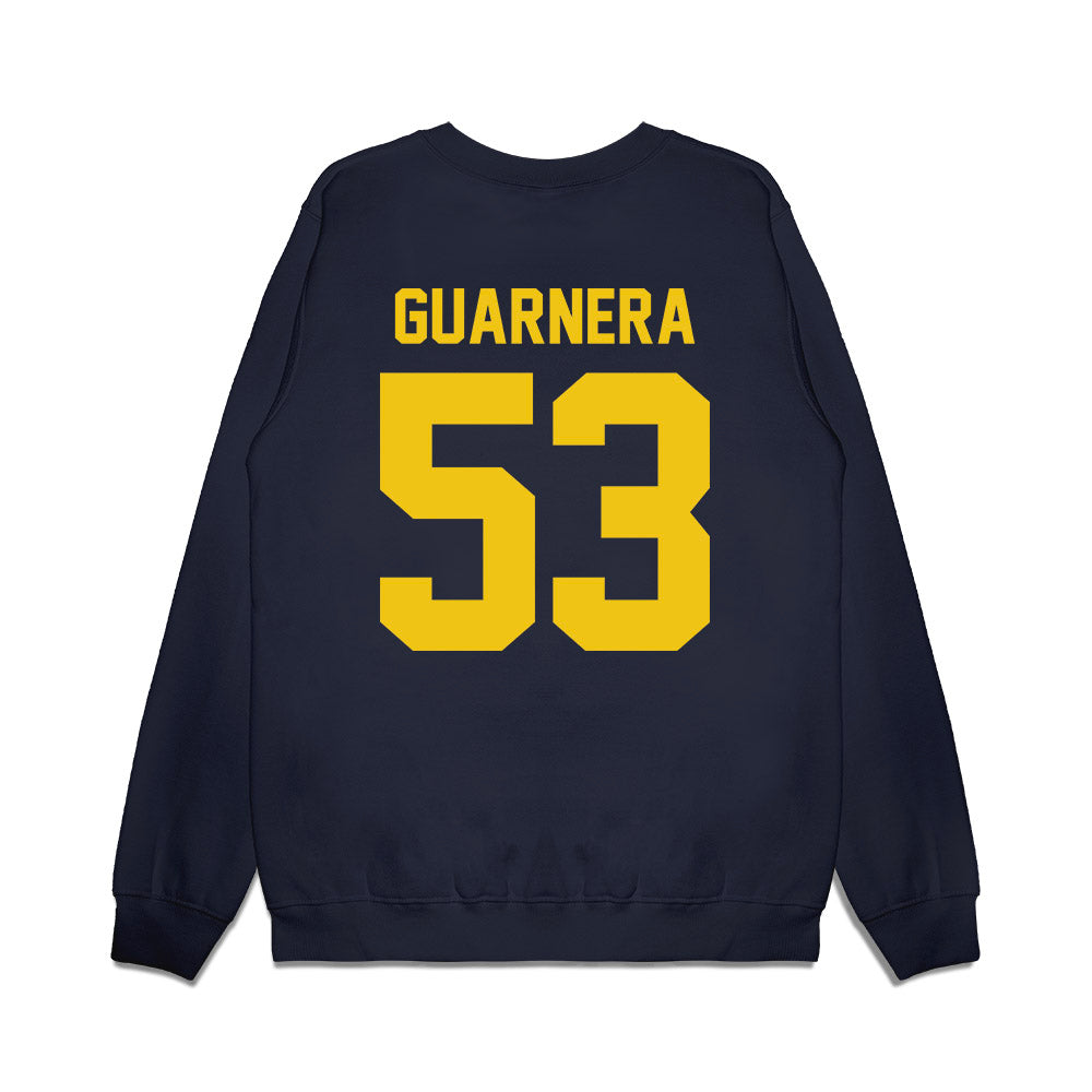 Michigan - NCAA Football : Jake Guarnera - Vintage Helmet Premium Crewneck Sweatshirt-1
