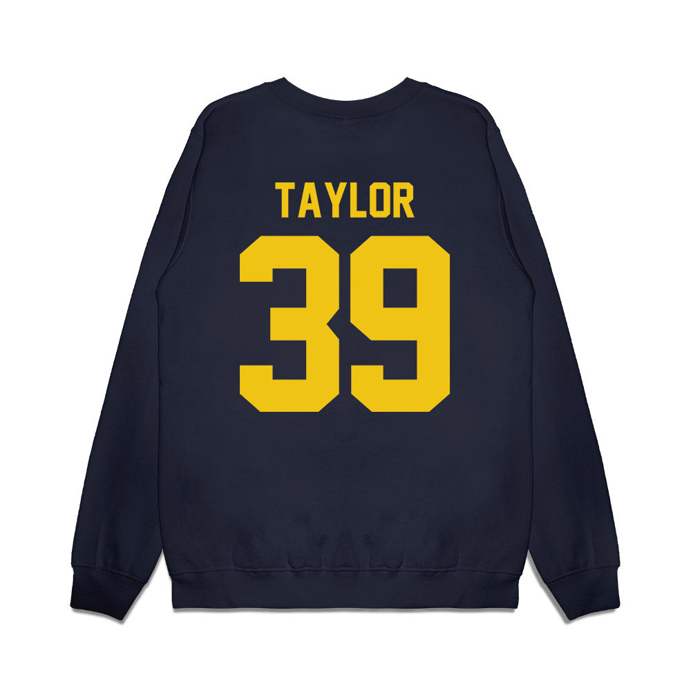 Michigan - NCAA Football : Joe Taylor - Vintage Helmet Premium Crewneck Sweatshirt-1