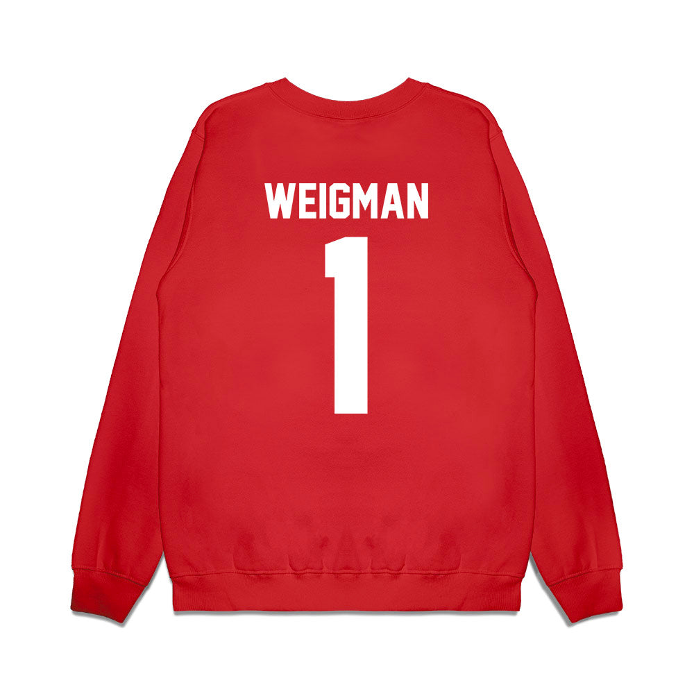 Houston - NCAA Football : Conner Weigman - Vintage Helmet Premium Crewneck Sweatshirt-1