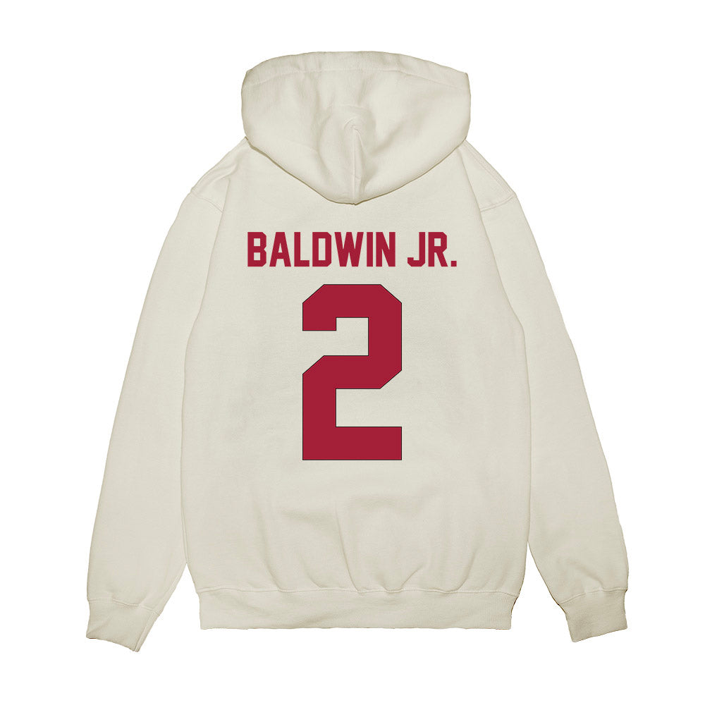 Indiana - NCAA Football : Byron Baldwin Jr. - Vintage Helmet Premium Hooded Sweatshirt-1