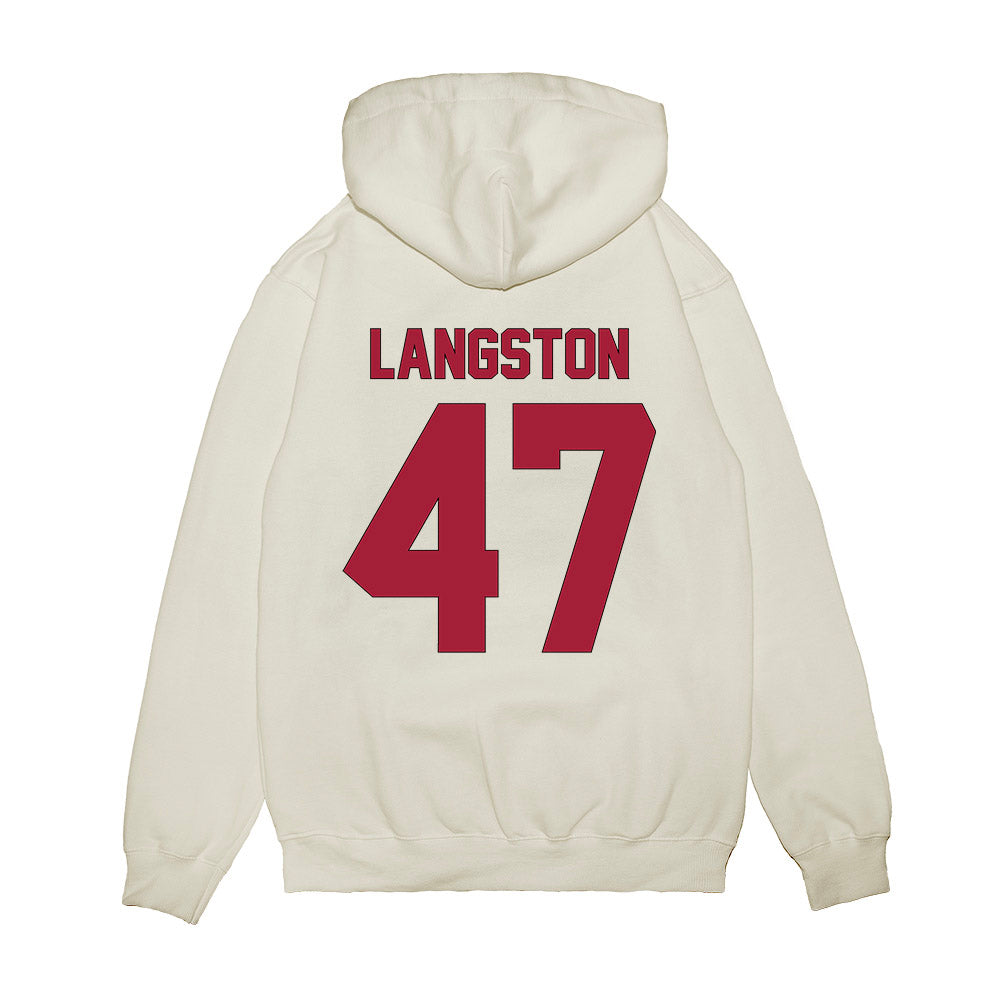Indiana - NCAA Football : Mark Langston - Vintage Helmet Premium Hooded Sweatshirt-1