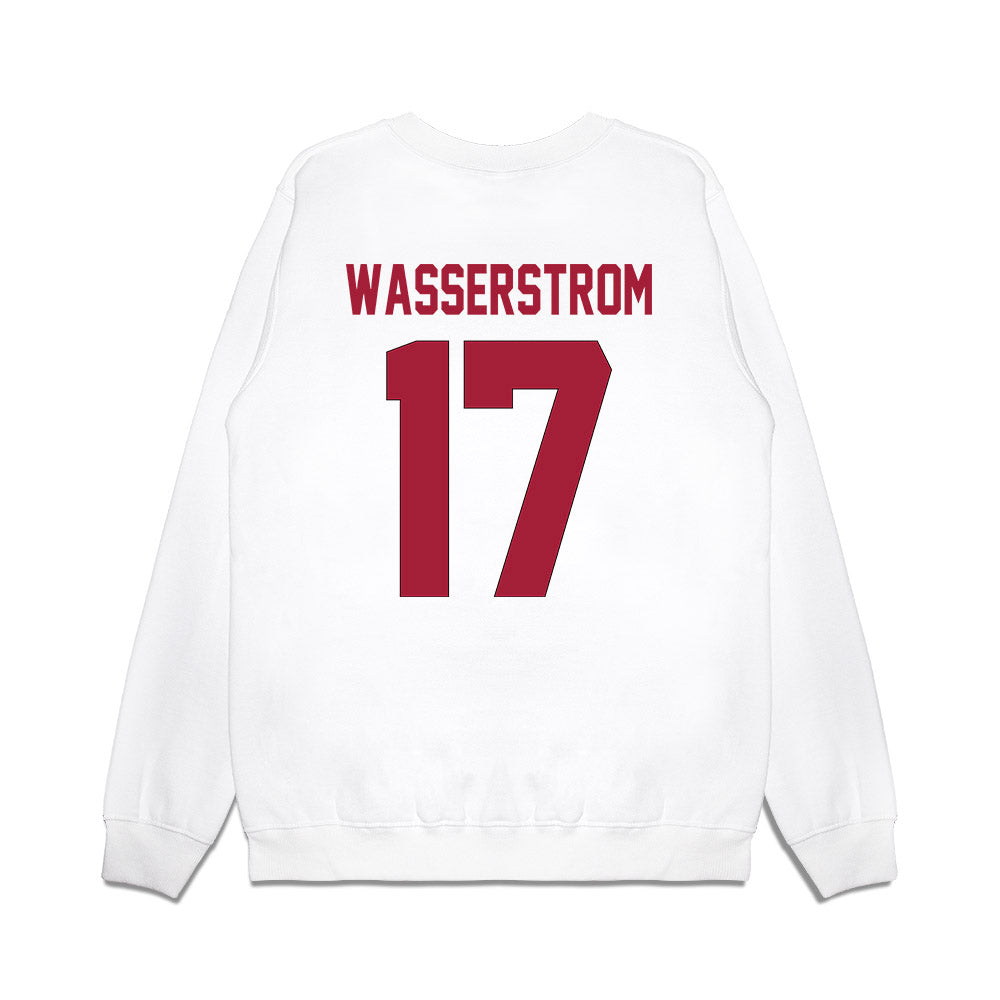 Indiana - NCAA Football : Jackson Wasserstrom - Vintage Helmet Premium Crewneck Sweatshirt-1