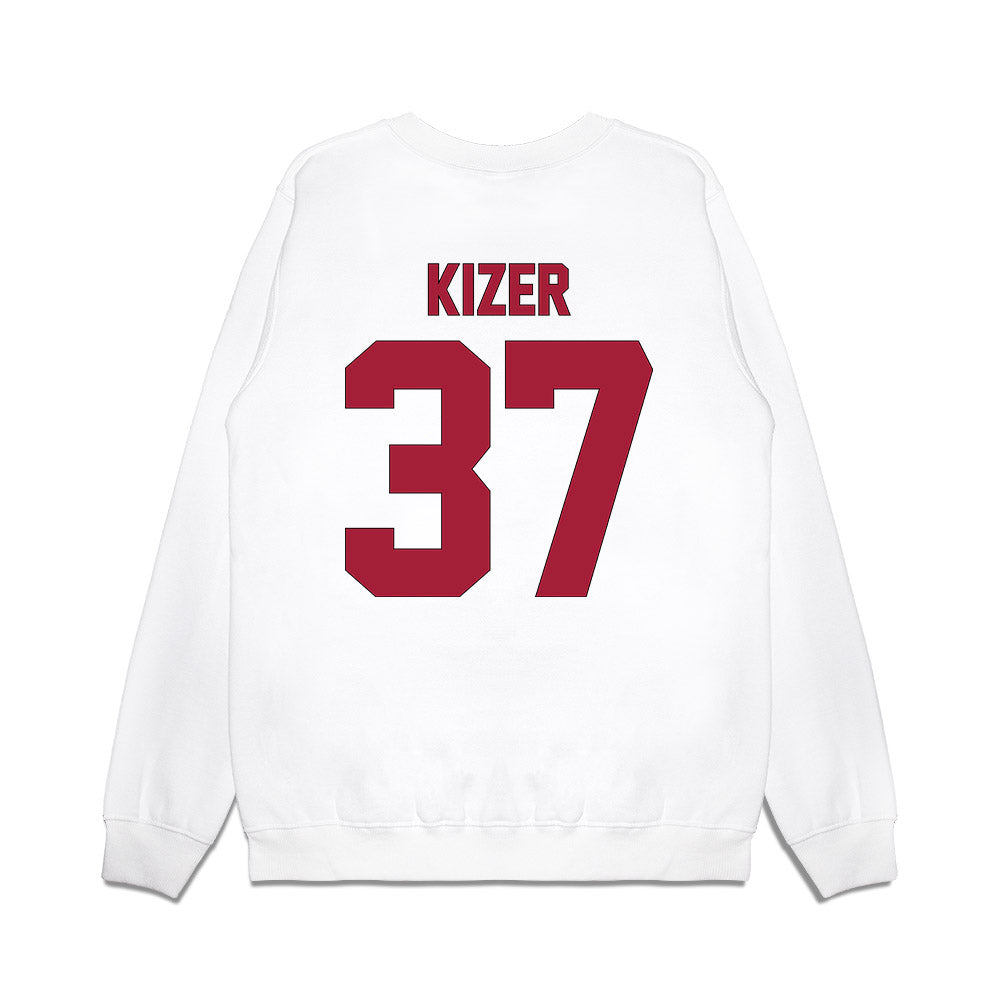 Indiana - NCAA Football : Heath Kizer - Vintage Helmet Premium Crewneck Sweatshirt-1