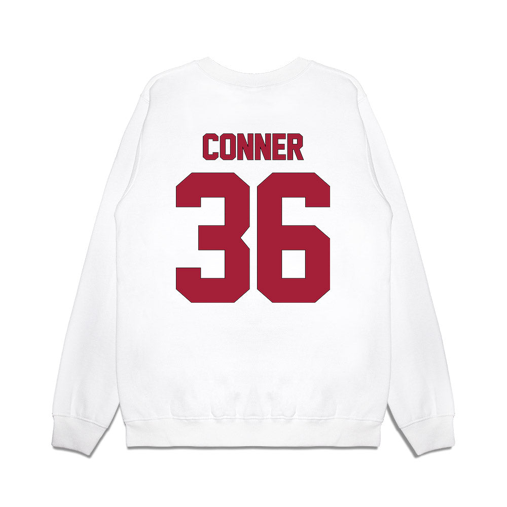 Indiana - NCAA Football : Clay Conner - Vintage Helmet Premium Crewneck Sweatshirt-1