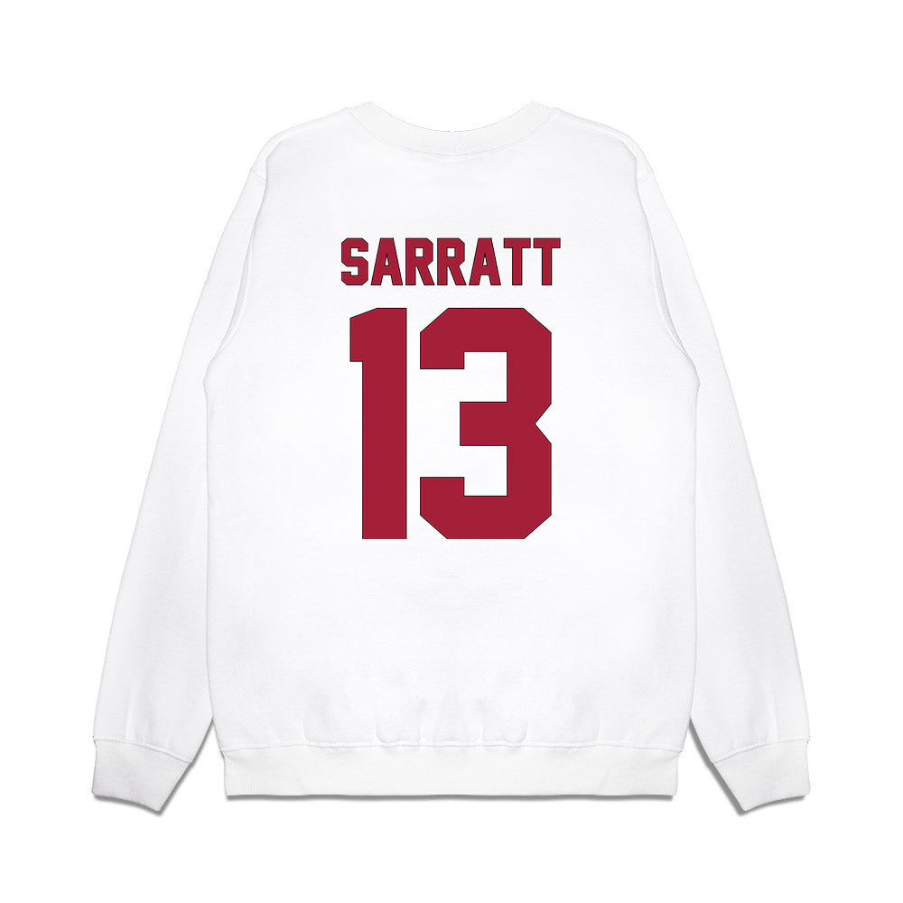 Indiana - NCAA Football : Elijah Sarratt - Vintage Helmet Premium Crewneck Sweatshirt-1