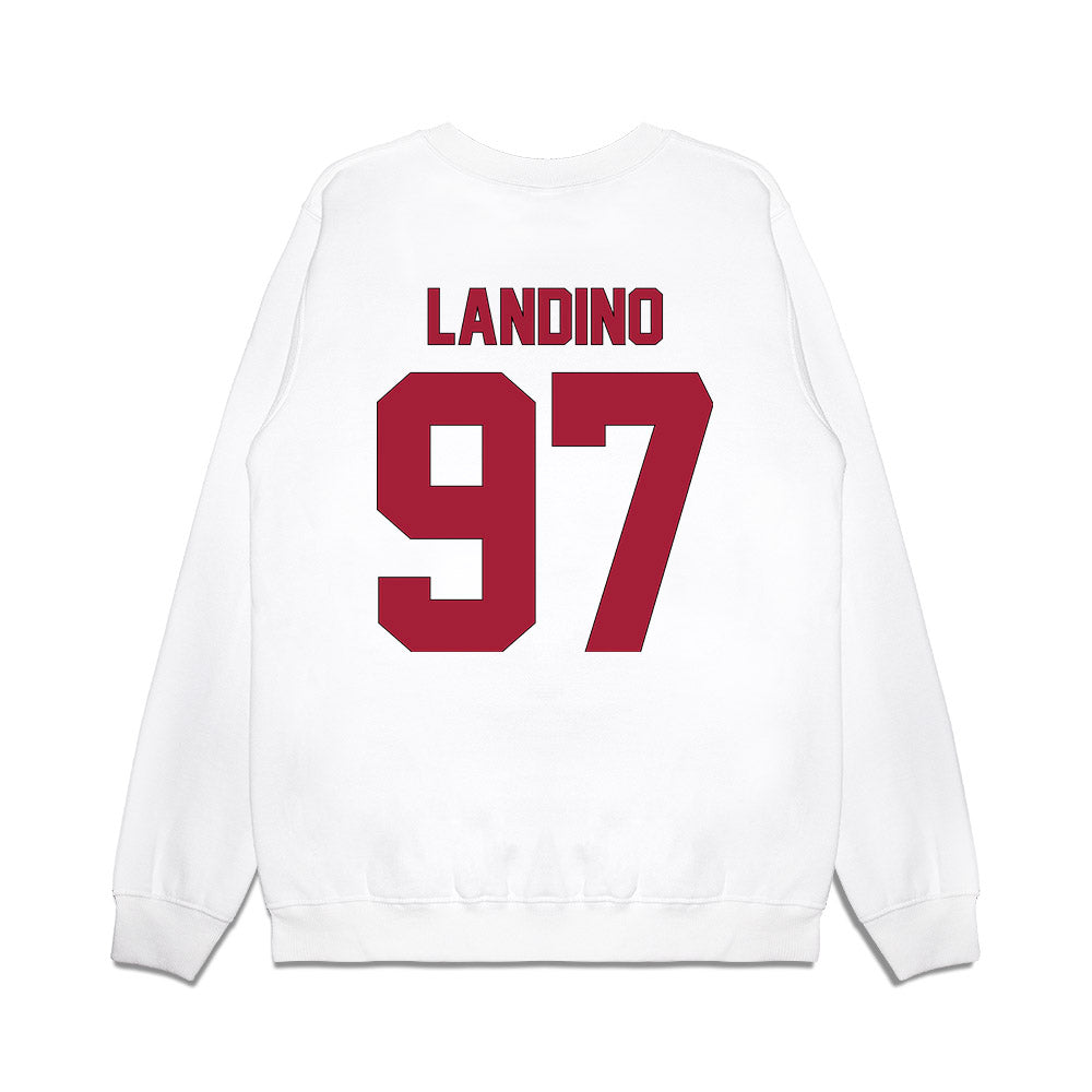 Indiana - NCAA Football : Mario Landino - Vintage Helmet Premium Crewneck Sweatshirt-1