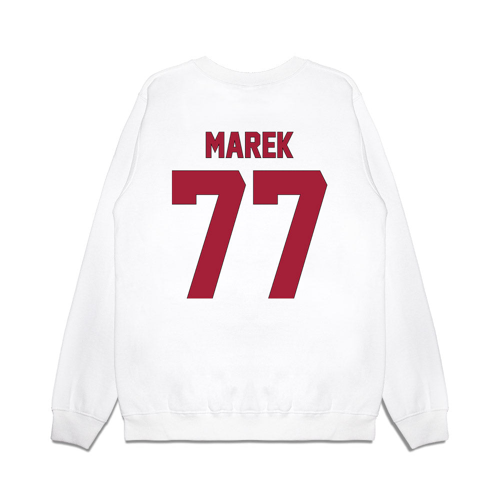 Indiana - NCAA Football : Matt Marek - Vintage Helmet Premium Crewneck Sweatshirt-1
