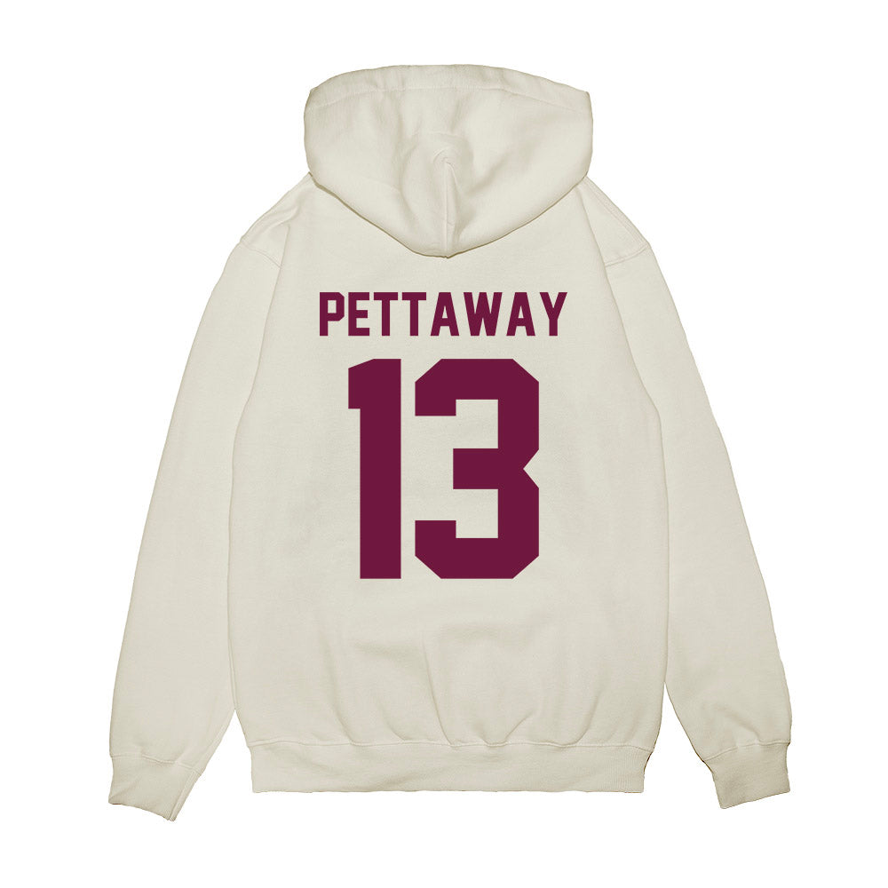 Texas A&M - NCAA Football : Deyjhon Pettaway - Vintage Helmet Premium Hooded Sweatshirt-1