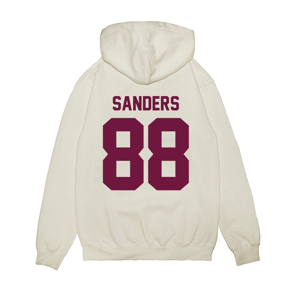 Texas A&M - NCAA Football : DJ Sanders - Vintage Helmet Premium Hooded Sweatshirt-1