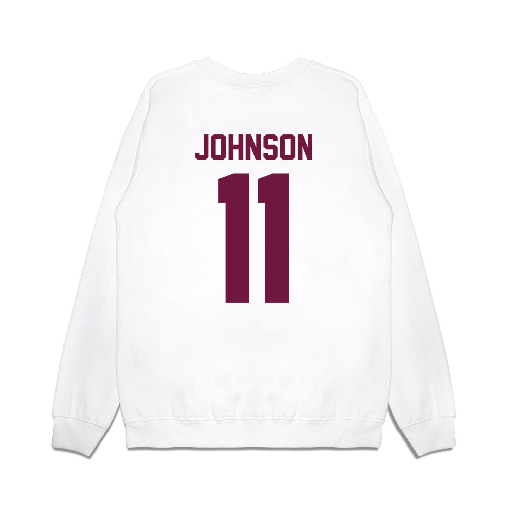 Texas A&M - NCAA Football : Kelshaun Johnson - Vintage Helmet Premium Crewneck Sweatshirt-1