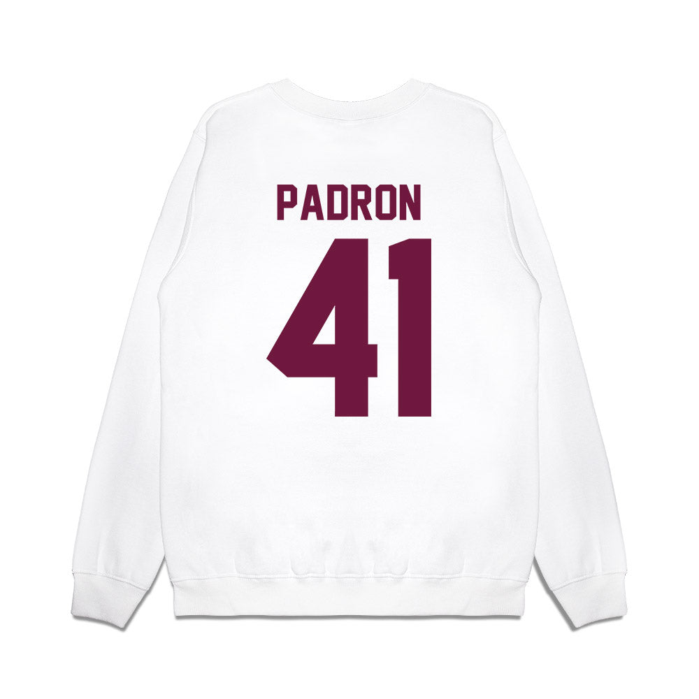 Texas A&M - NCAA Football : Liam Padron - Vintage Helmet Premium Crewneck Sweatshirt-1