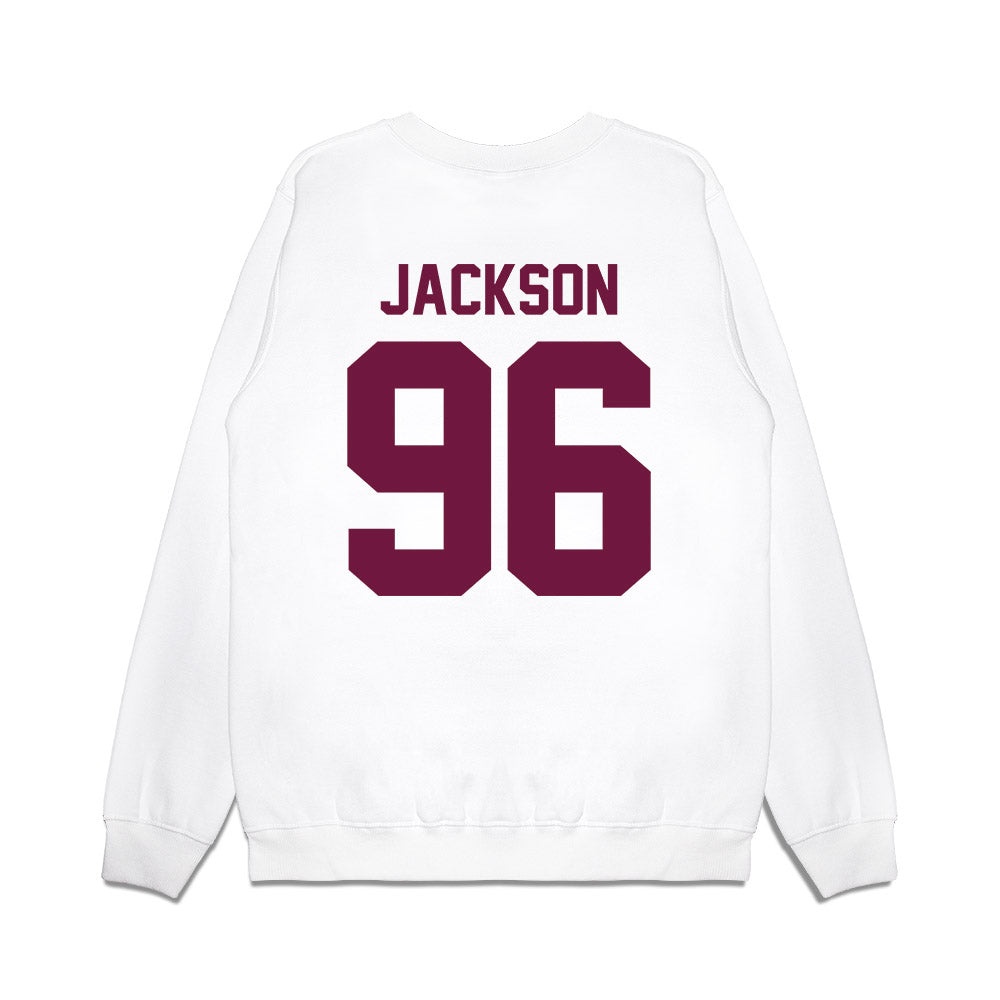 Texas A&M - NCAA Football : Nathan Jackson - Vintage Helmet Premium Crewneck Sweatshirt-1