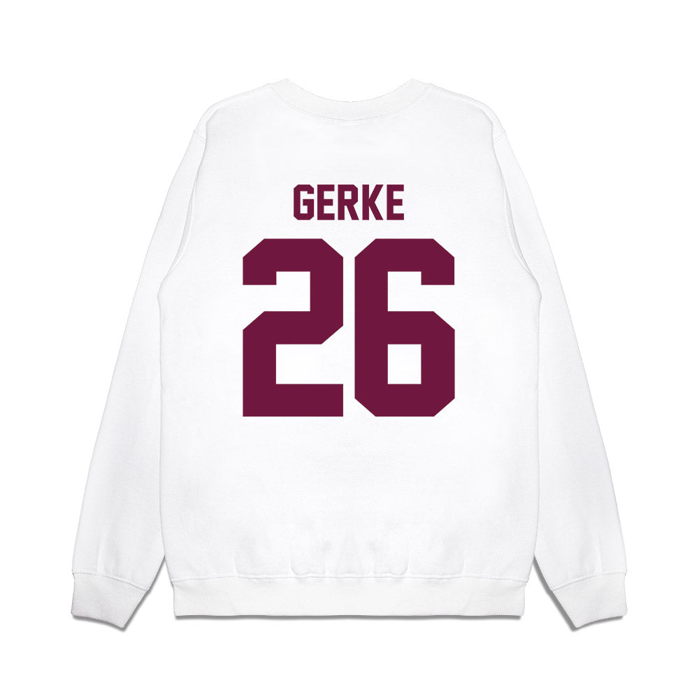 Texas A&M - NCAA Football : Layne Gerke - Vintage Helmet Premium Crewneck Sweatshirt-1