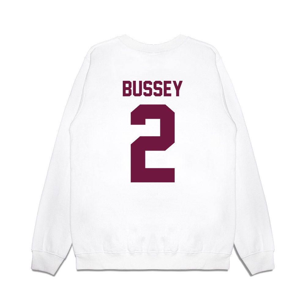 Texas A&M - NCAA Football : Terry Bussey - Vintage Helmet Premium Crewneck Sweatshirt-1
