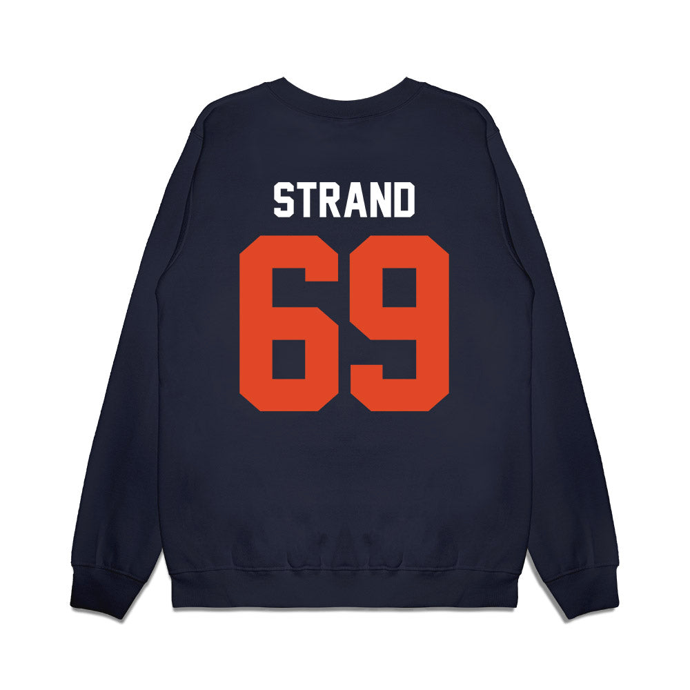 Oregon State - NCAA Football : Jacob Strand - Vintage Helmet Premium Crewneck Sweatshirt-1
