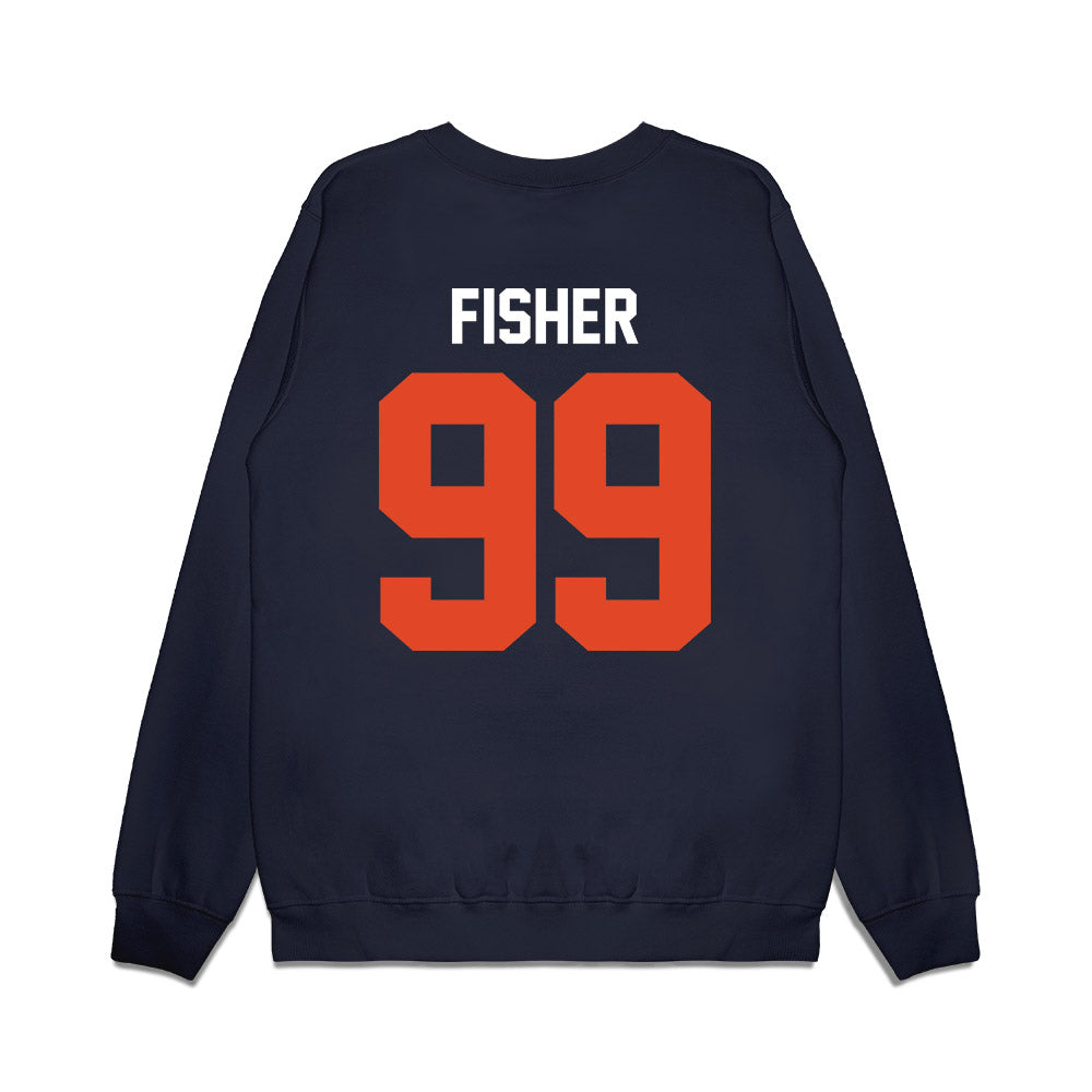 Oregon State - NCAA Football : Niklas Fisher - Vintage Helmet Premium Crewneck Sweatshirt-1