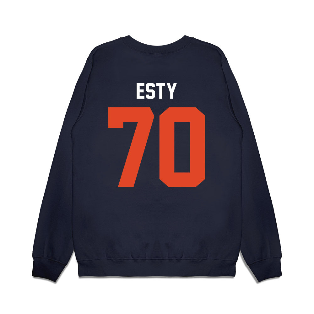 Oregon State - NCAA Football : Zander Esty - Vintage Helmet Premium Crewneck Sweatshirt-1