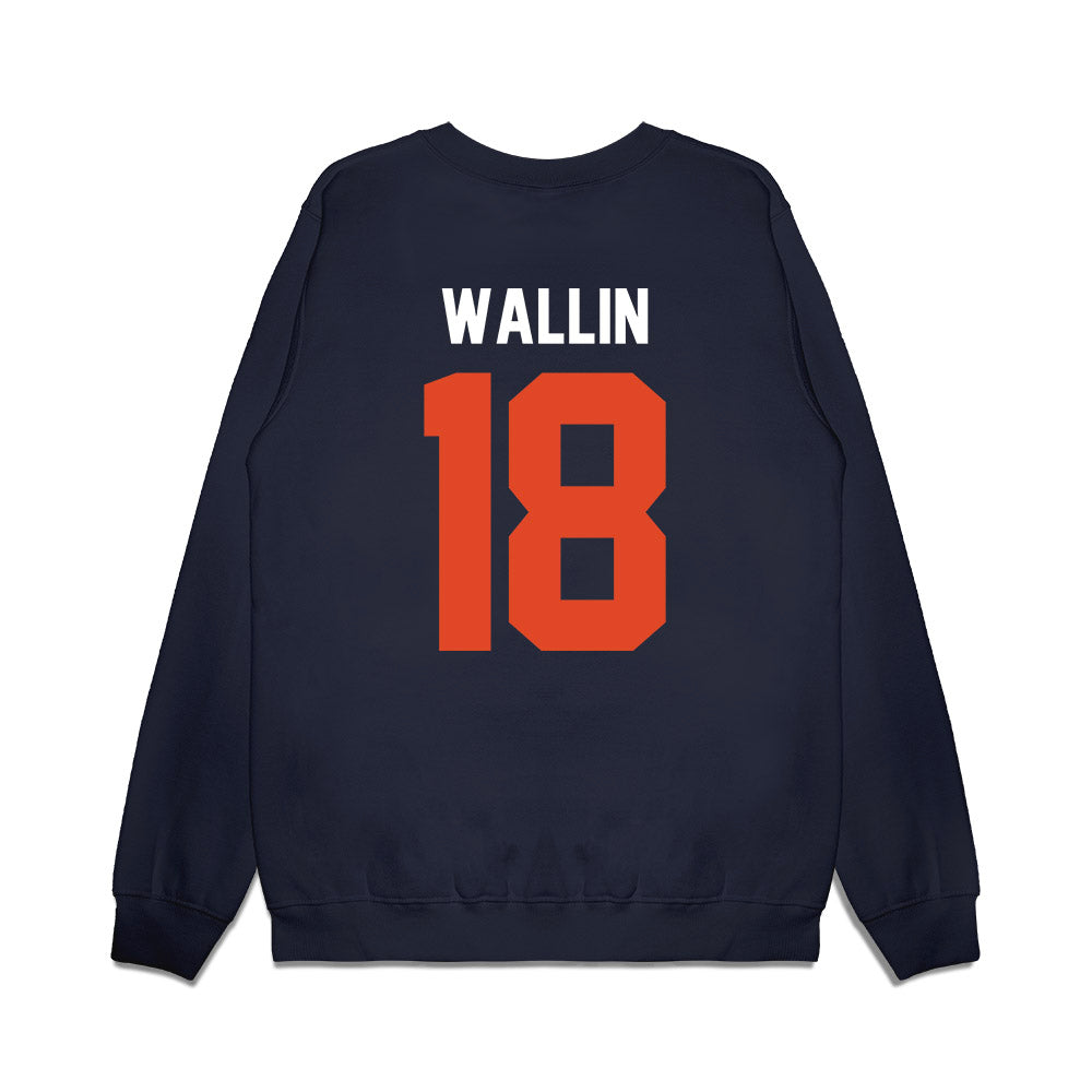 Oregon State - NCAA Football : Kai Wallin - Vintage Helmet Premium Crewneck Sweatshirt-1