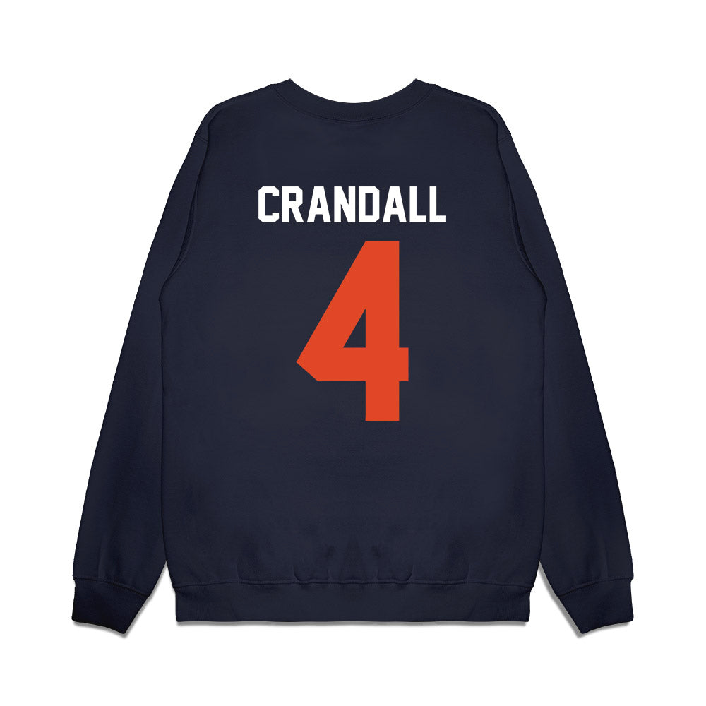 Oregon State - NCAA Football : TJ Crandall - Vintage Helmet Premium Crewneck Sweatshirt-1