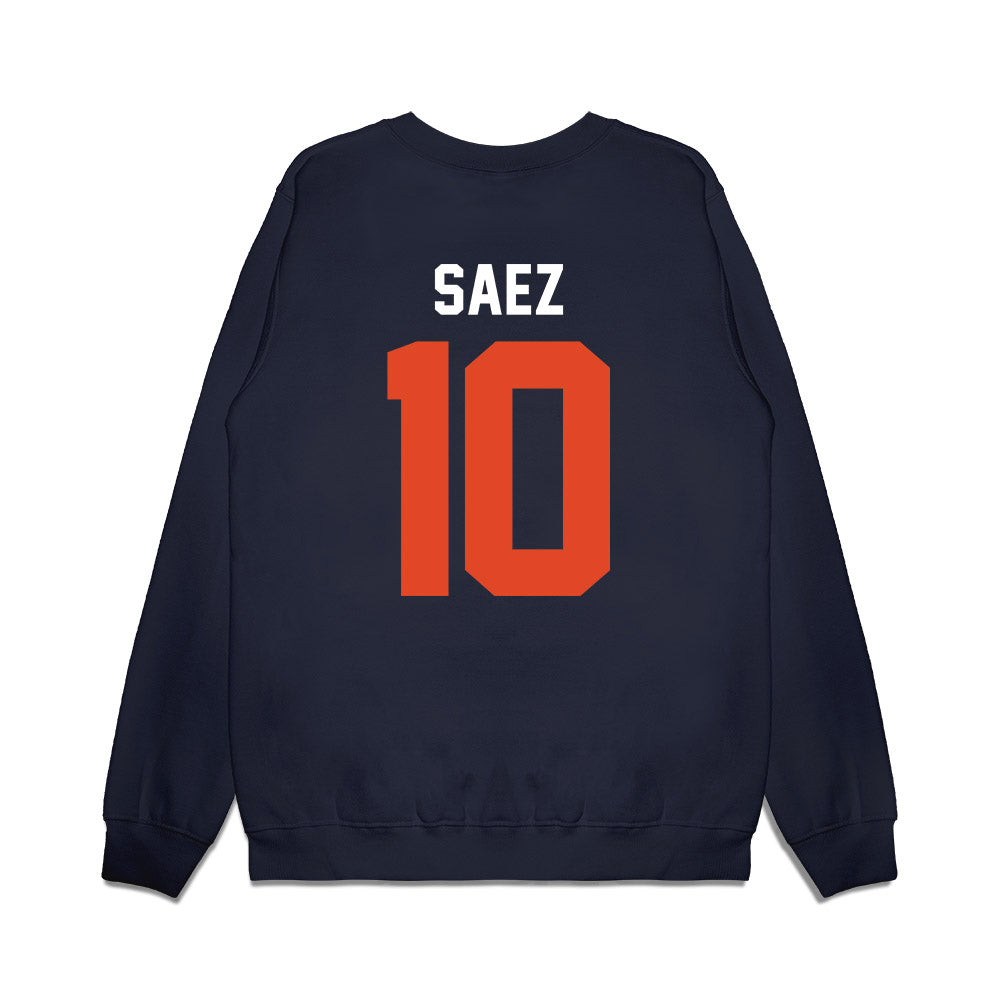 Oregon State - NCAA Football : Zakaih Saez - Vintage Helmet Premium Crewneck Sweatshirt-1