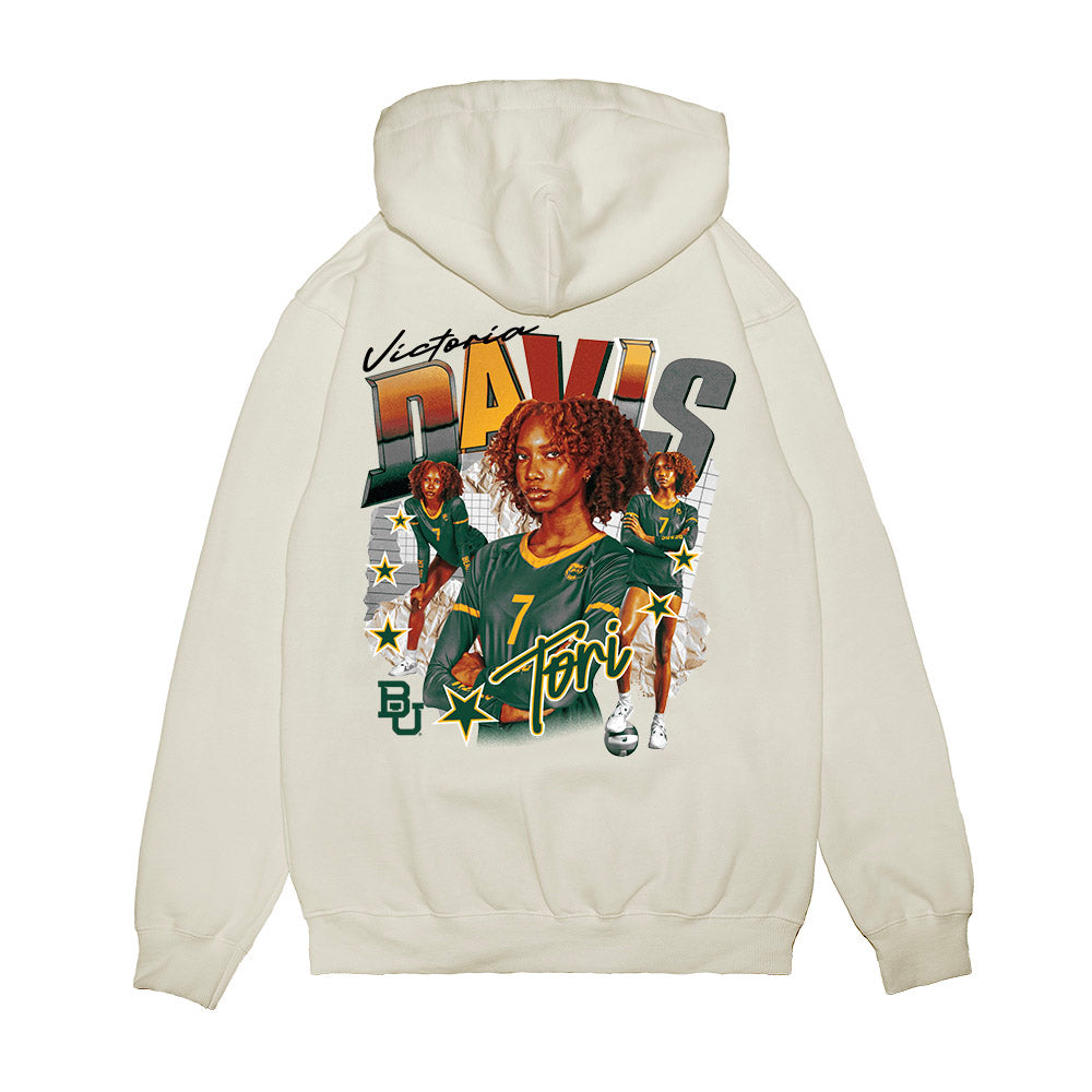 Baylor - NCAA Women's Volleyball : Victoria Davis - Collage Premium Hooded Sweatshirt-1