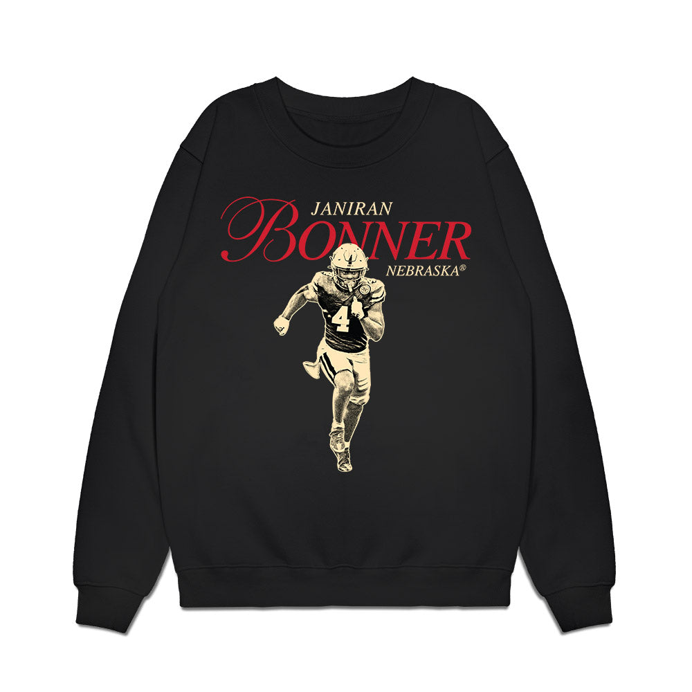 Nebraska - NCAA Football : Janiran Bonner - Legacy Premium Crewneck Sweatshirt-0