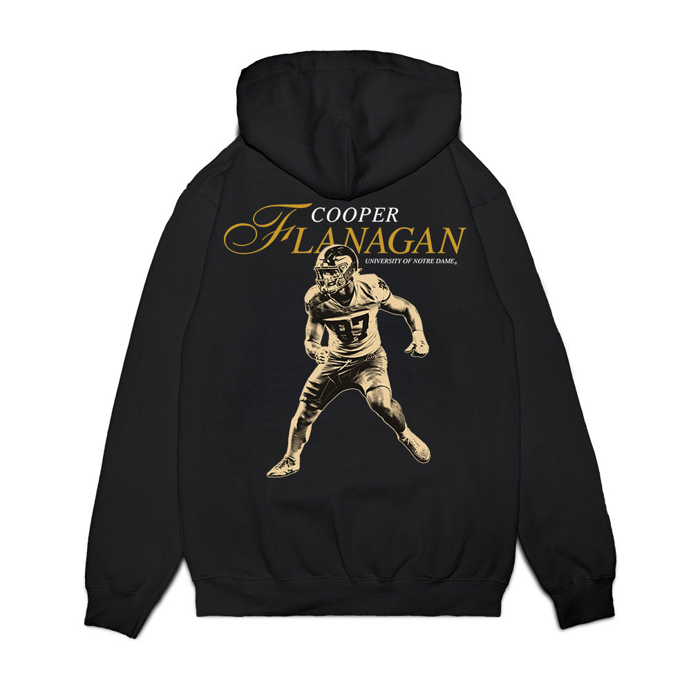 Notre Dame - NCAA Football : Cooper Flanagan - Legacy Premium Hooded Sweatshirt-1