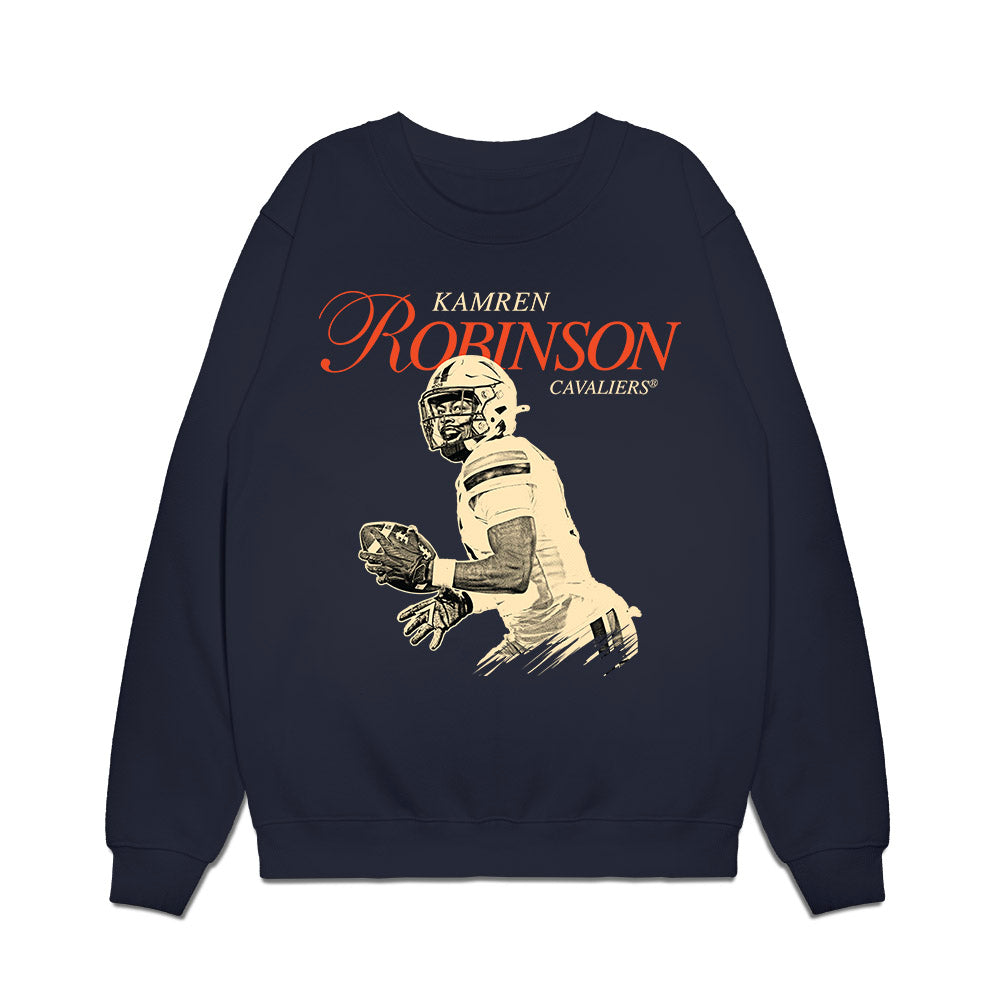 Virginia - NCAA Football : Kamren Robinson - Legacy Premium Crewneck Sweatshirt-0
