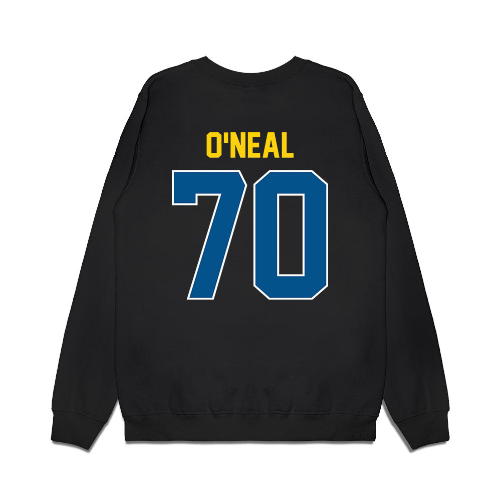 Delaware - NCAA Football : Anwar O'neal - Vintage Helmet Premium Crewneck Sweatshirt-1