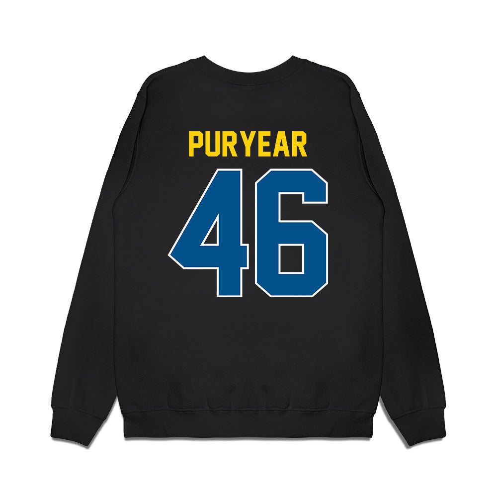 Delaware - NCAA Football : Julius Puryear - Vintage Helmet Premium Crewneck Sweatshirt-1