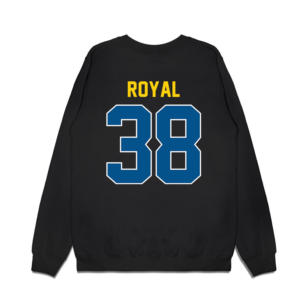 Delaware - NCAA Football : Kingsley Royal - Vintage Helmet Premium Crewneck Sweatshirt-1