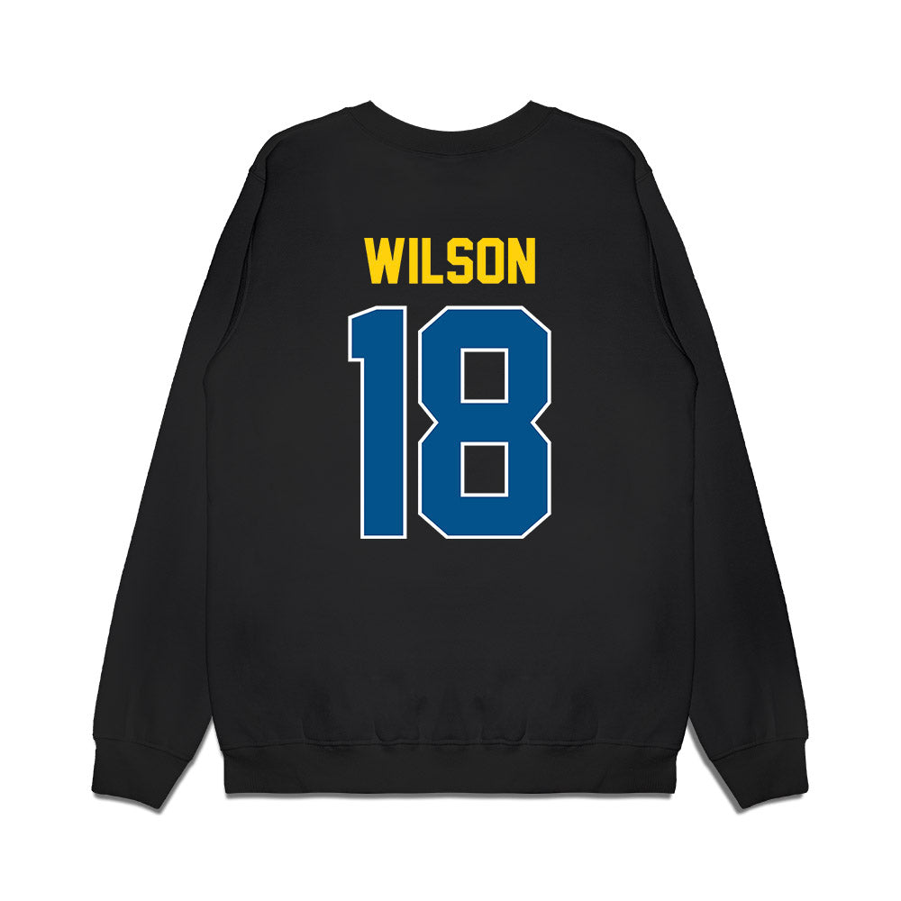 Delaware - NCAA Football : Sean Wilson - Vintage Helmet Premium Crewneck Sweatshirt-1