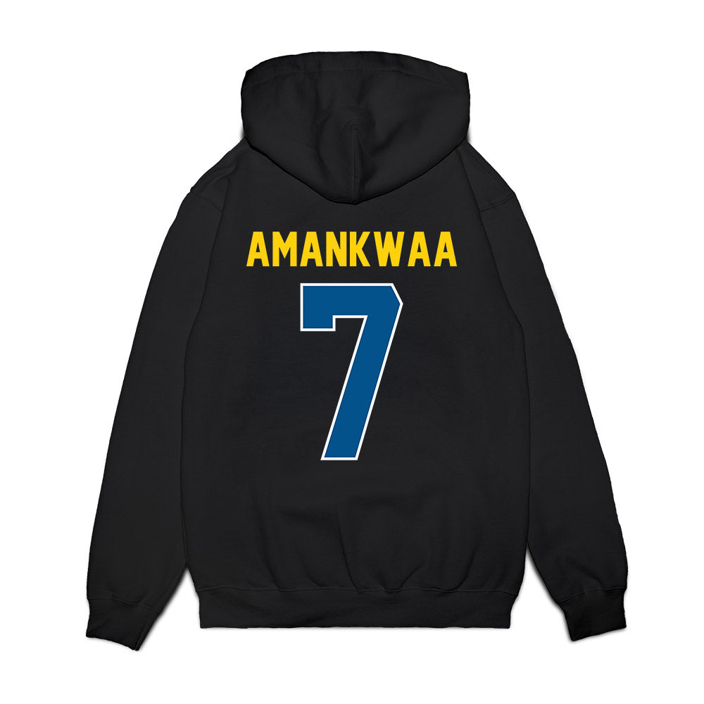 Delaware - NCAA Football : Thomas Amankwaa - Vintage Helmet Premium Hooded Sweatshirt-1