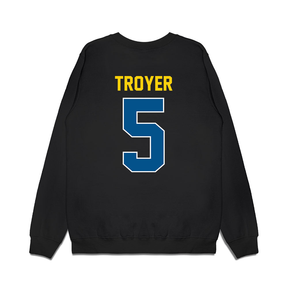 Delaware - NCAA Football : Austin Troyer - Vintage Helmet Premium Crewneck Sweatshirt-1