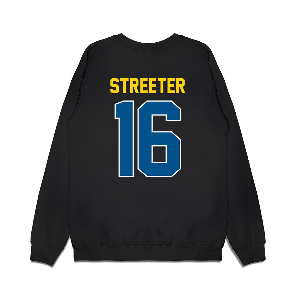 Delaware - NCAA Football : Braden Streeter - Vintage Helmet Premium Crewneck Sweatshirt-1