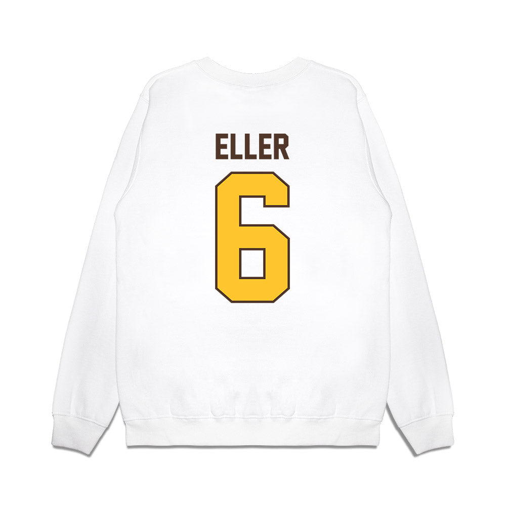 Wyoming - NCAA Football : Evan Eller - Vintage Helmet Premium Crewneck Sweatshirt-1