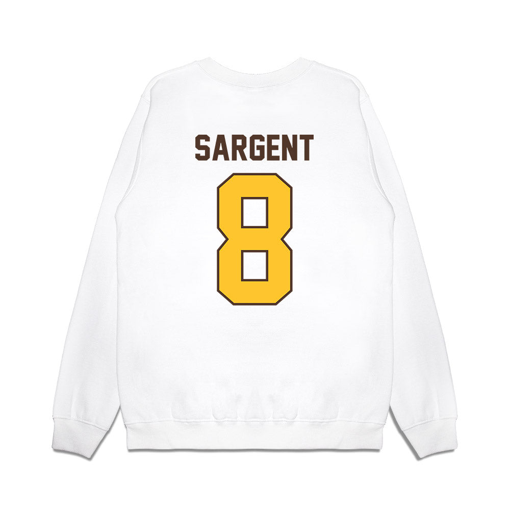 Wyoming - NCAA Football : Jaylen Sargent - Vintage Helmet Premium Crewneck Sweatshirt-1
