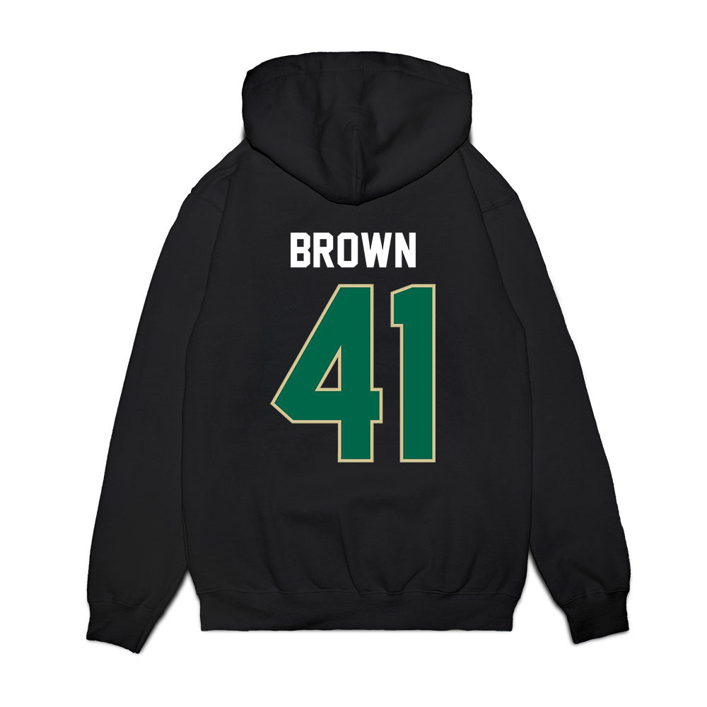 USF - NCAA Football : George Brown - Vintage Helmet Premium Hooded Sweatshirt-1