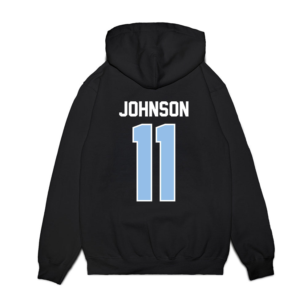 Old Dominion - NCAA Football : TJ Johnson - Vintage Helmet Premium Hooded Sweatshirt-1